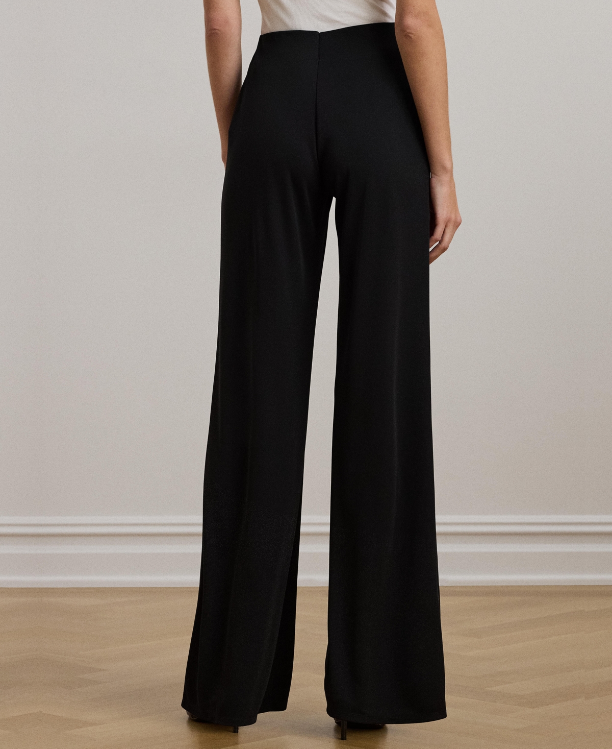 Lauren Ralph Lauren Stretch Jersey Wide-Leg Pants