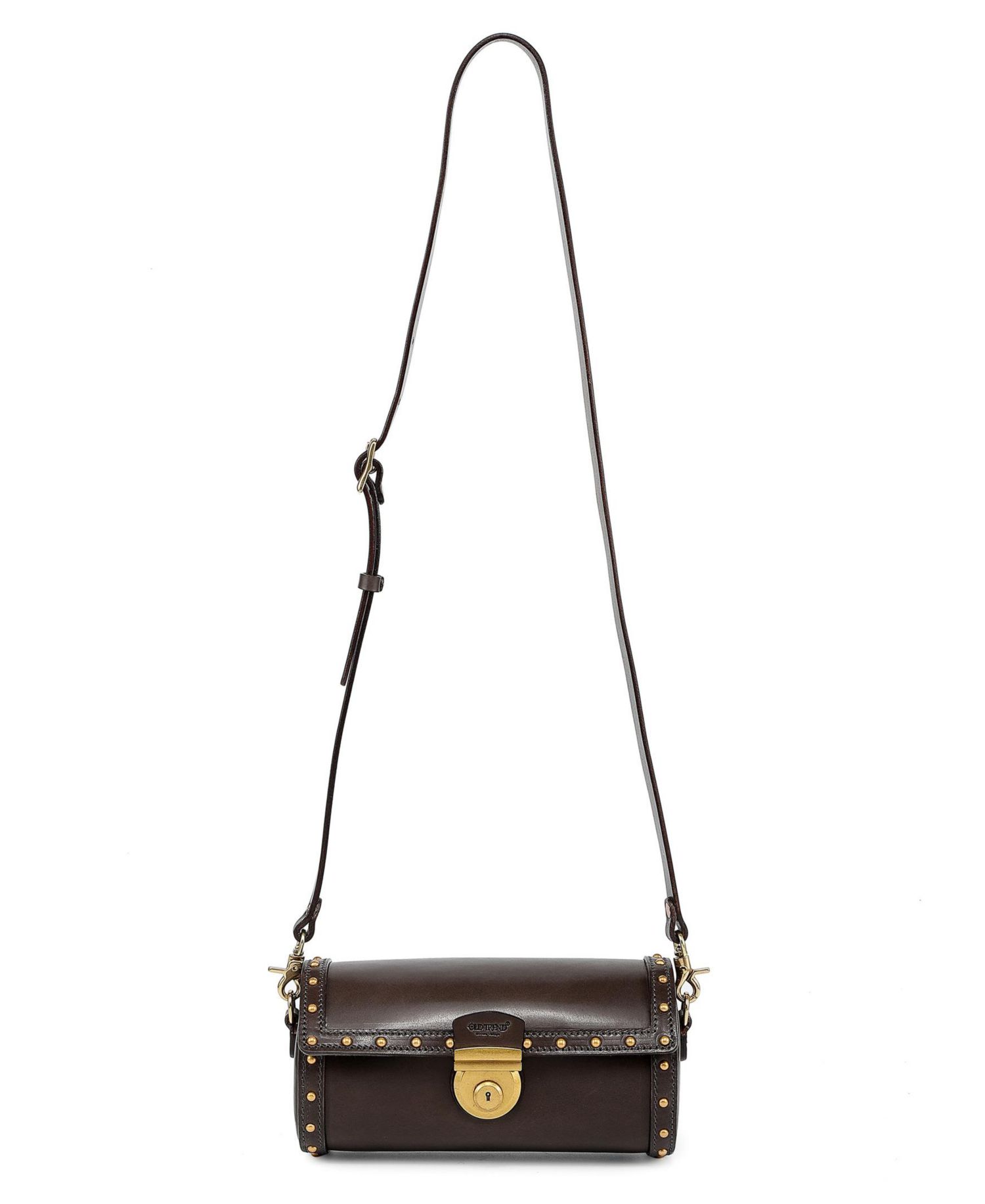 Oranda Small Leather Barrel Crossbody Bag