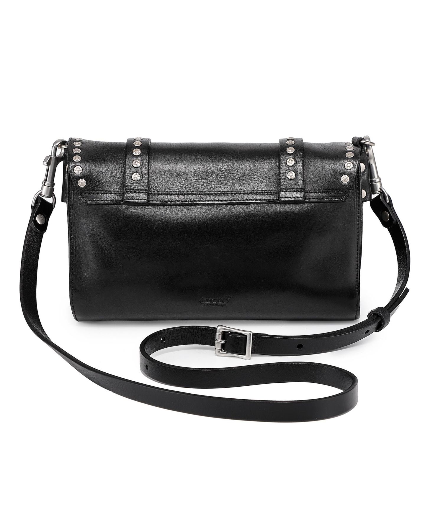 Женская сумка OLD TREND Soul Stud Small Leather Convertible Crossbody, цвет: Чёрный — фото 3