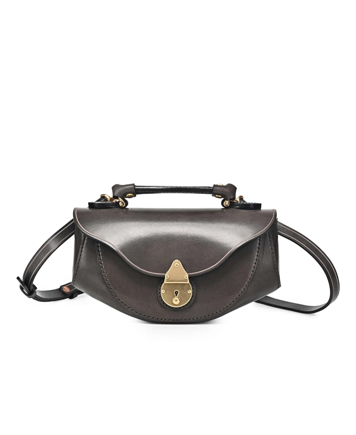 Old Trend Azalea Genuine Leather Vintage Everyday Crossbody In Gray