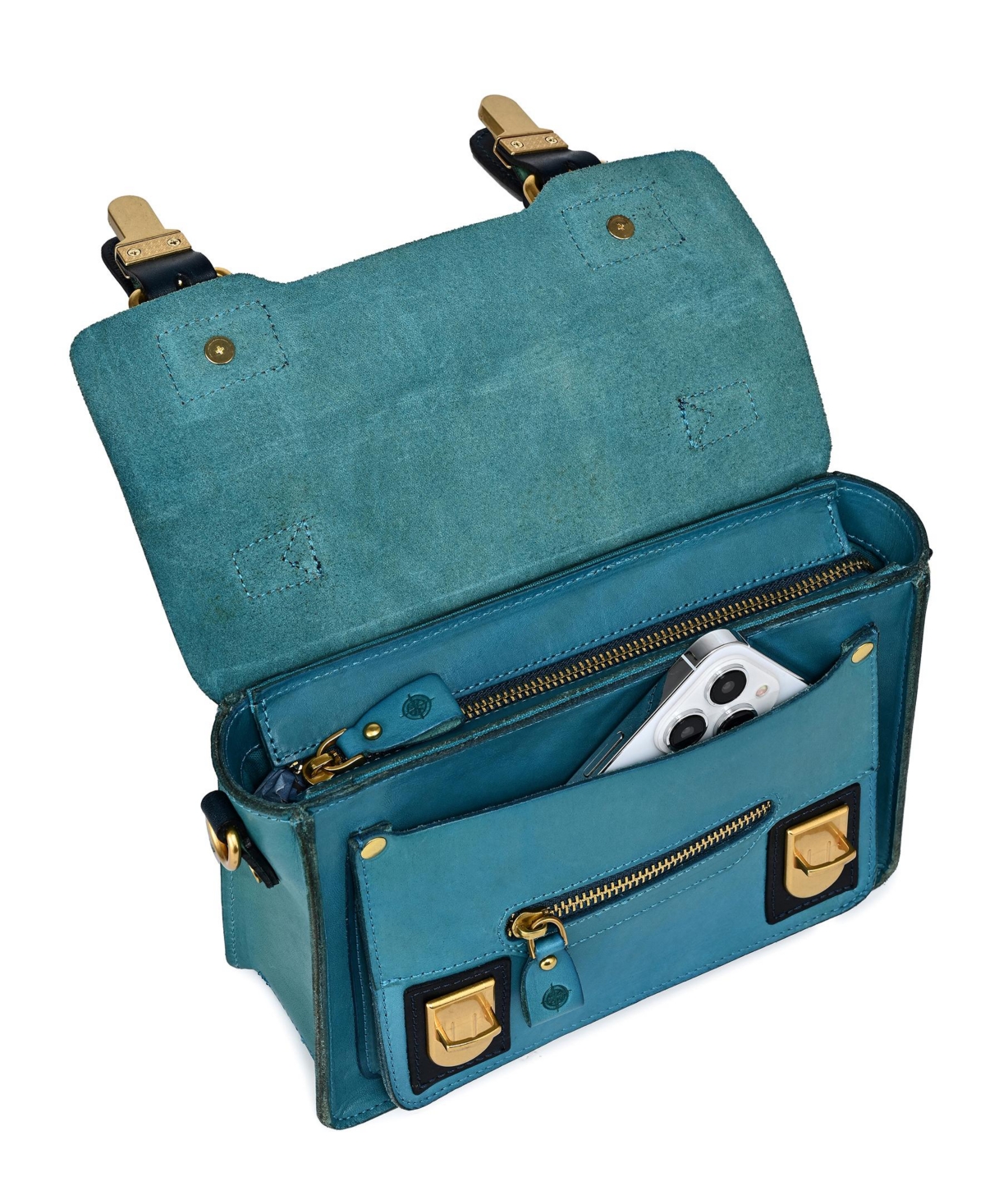 Old Trend Aster Mini Satchel In Turquoise,aqua