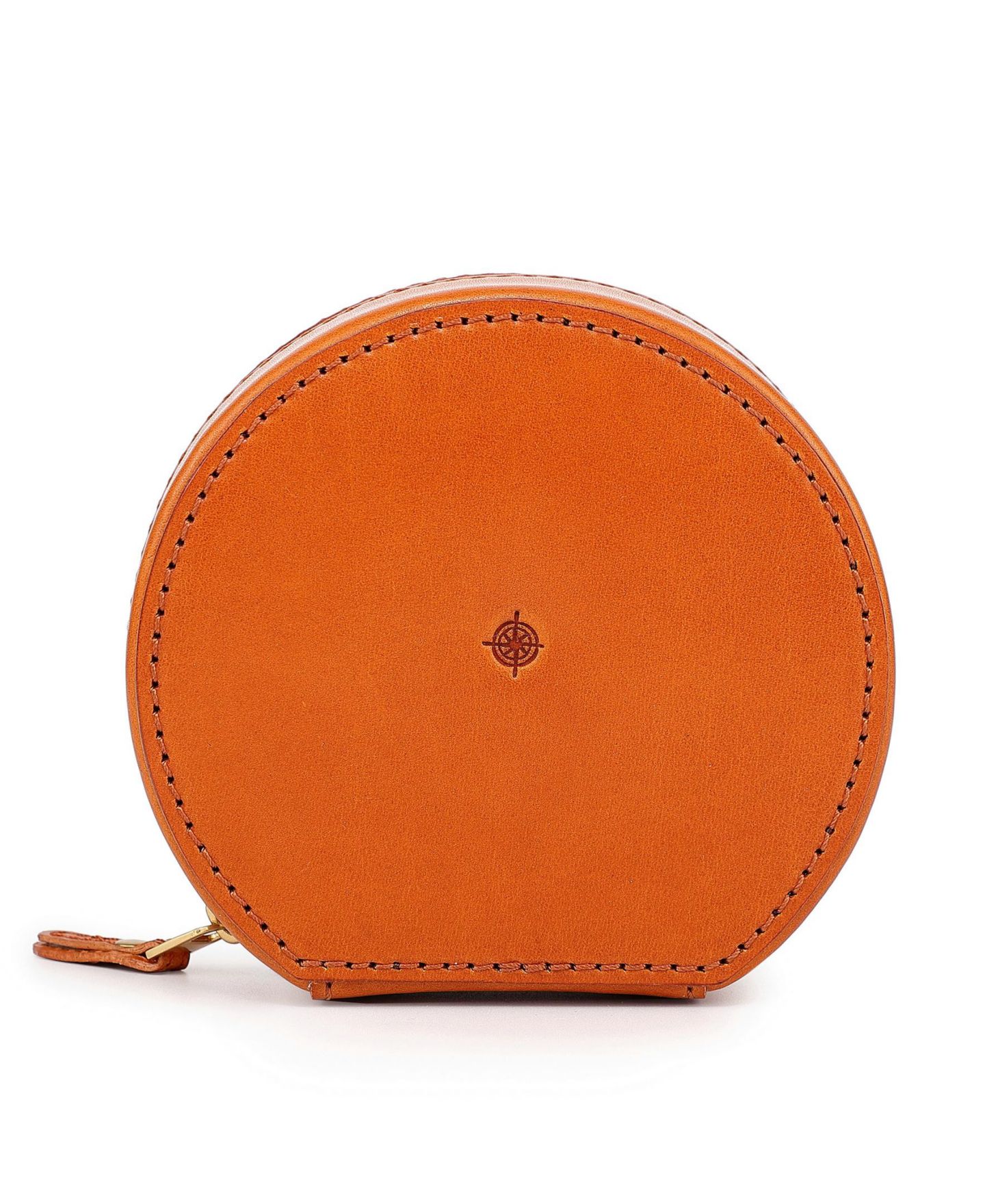 Женская сумка OLD TREND Leather Jewelry Box - Round, цвет: Карамельный — фото 10