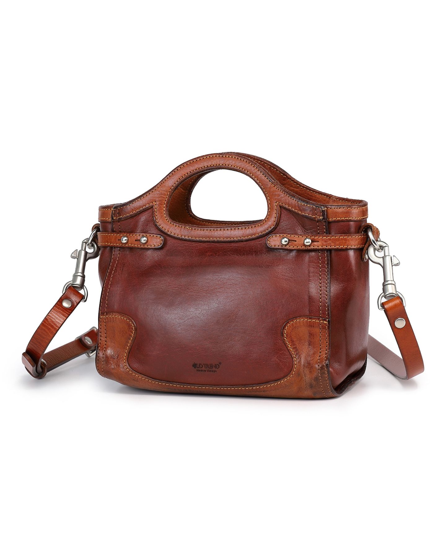 Женская сумка OLD TREND Canna Mini Satchel, цвет: Коричневый — фото 12