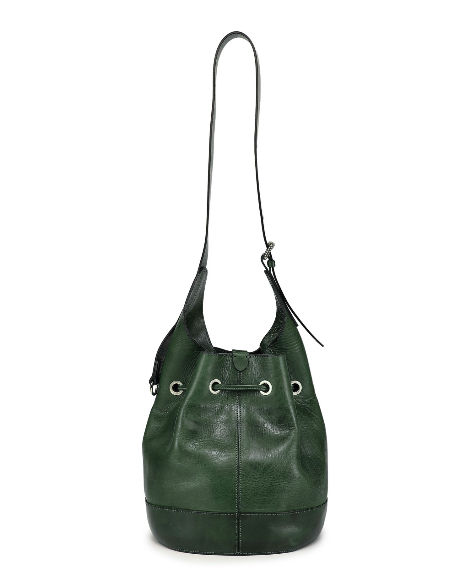 Lily Large Leather Shoulder Bucket Bag