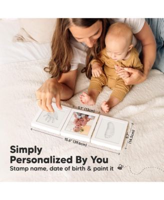 Fond Baby Hand and Footprint Kit Frame, Baby Shower Gifts for Boys, Girls, Newborn Baby Keepsake Footprint Kit