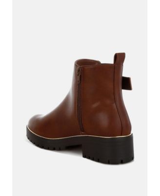 Womens Antorin Chunky Buckle Detail Ankle Boots