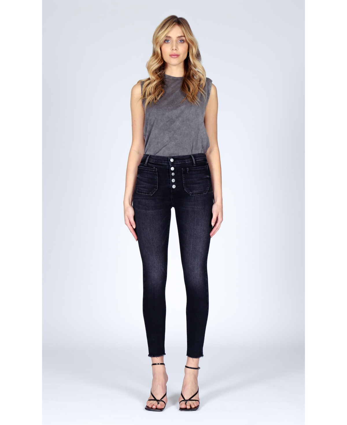 Orchid Denim Women's Ava Patch Pocket Skinny Jean - Black