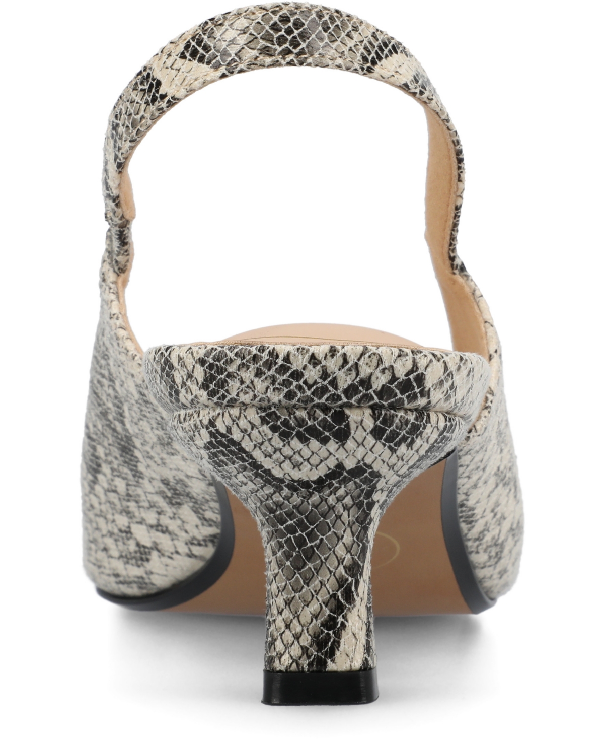 Journee Collection Women's Paulina Pointed Toe Slingback Pumps In Snake