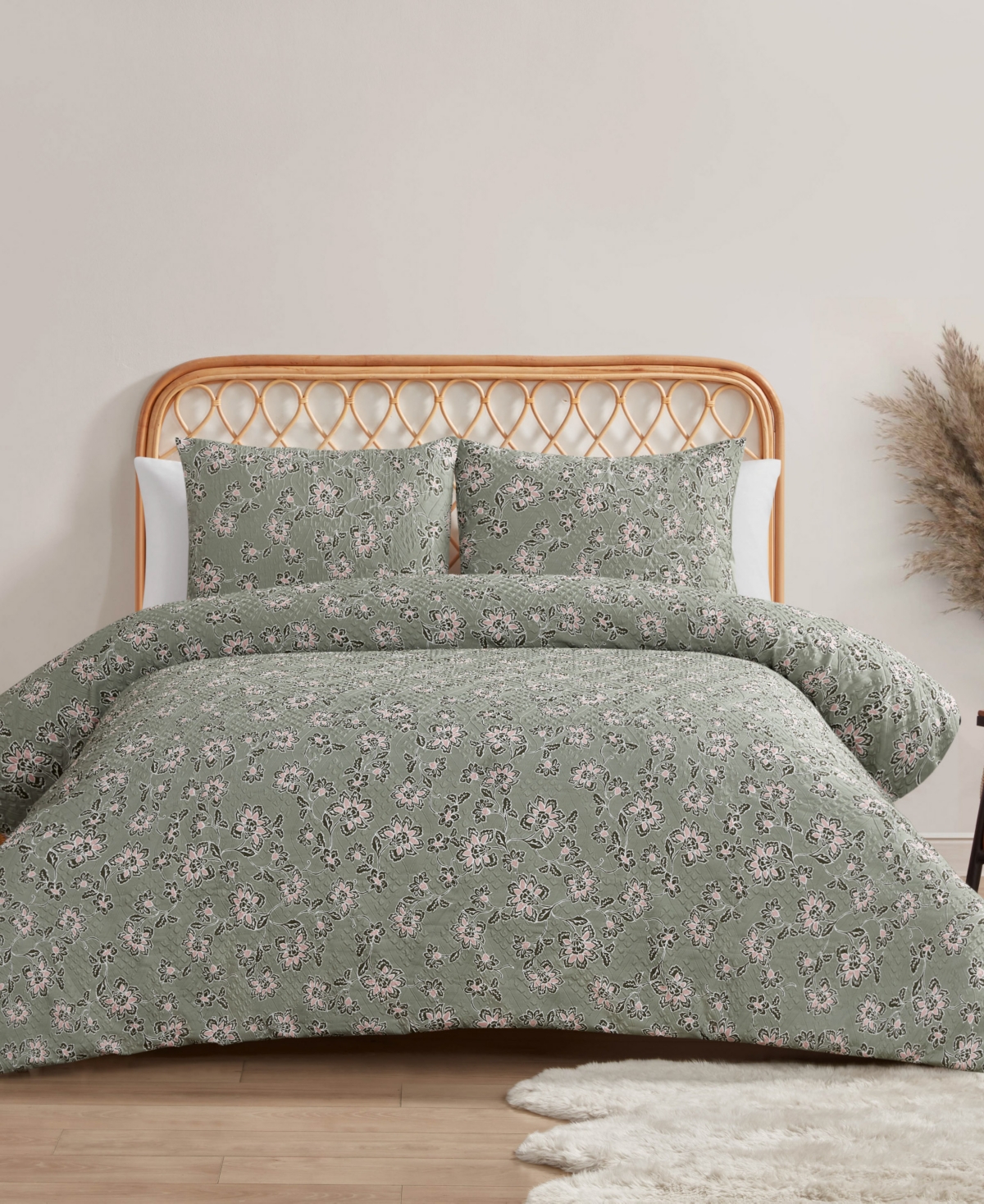 Jessica Simpson Botanical Embossed 2-pc. Comforter Set, Twin/twin Xl In Sage Green