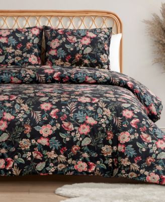 Jessica Simpson Arcadian Blooms Comforter Sets In Black