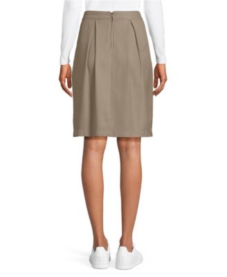 Women's School Uniform Solid Pleated Skort Top of Knee