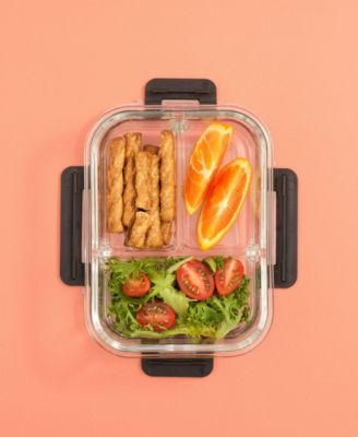 3-Sectional Set of 5 Glass Food Storage Containers