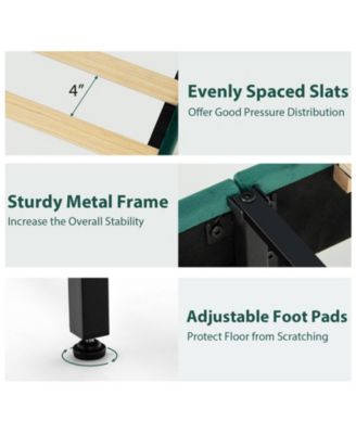 Full Size Upholstered Platform Bed Frame with Adjustable Headboard-Full Size