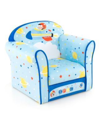 Toddlers Sofa Chair with Velvet Fabric Cover High Density Sponge Filling