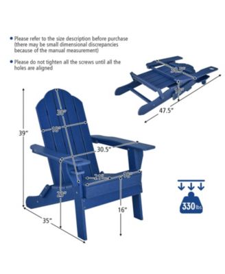 Foldable Weather Resistant Patio Chair with Built-in Cup Holder