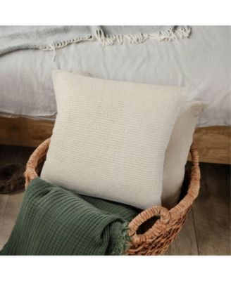 Madera Cross Weave Decorative Pillow Cover, 22" x 22"