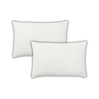 Madera Cross Weave Lumbar Throw Pillow Covers, 14"x 20", Set of 2