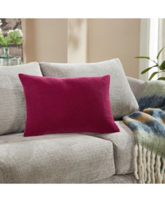 Stella Plush Velvet Decorative Pillow Cover, 14" x 20"