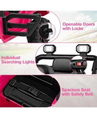 12V Kids Ride on Truck Car w/Remote Control Threaded Wheels 3 Speeds LED Lights