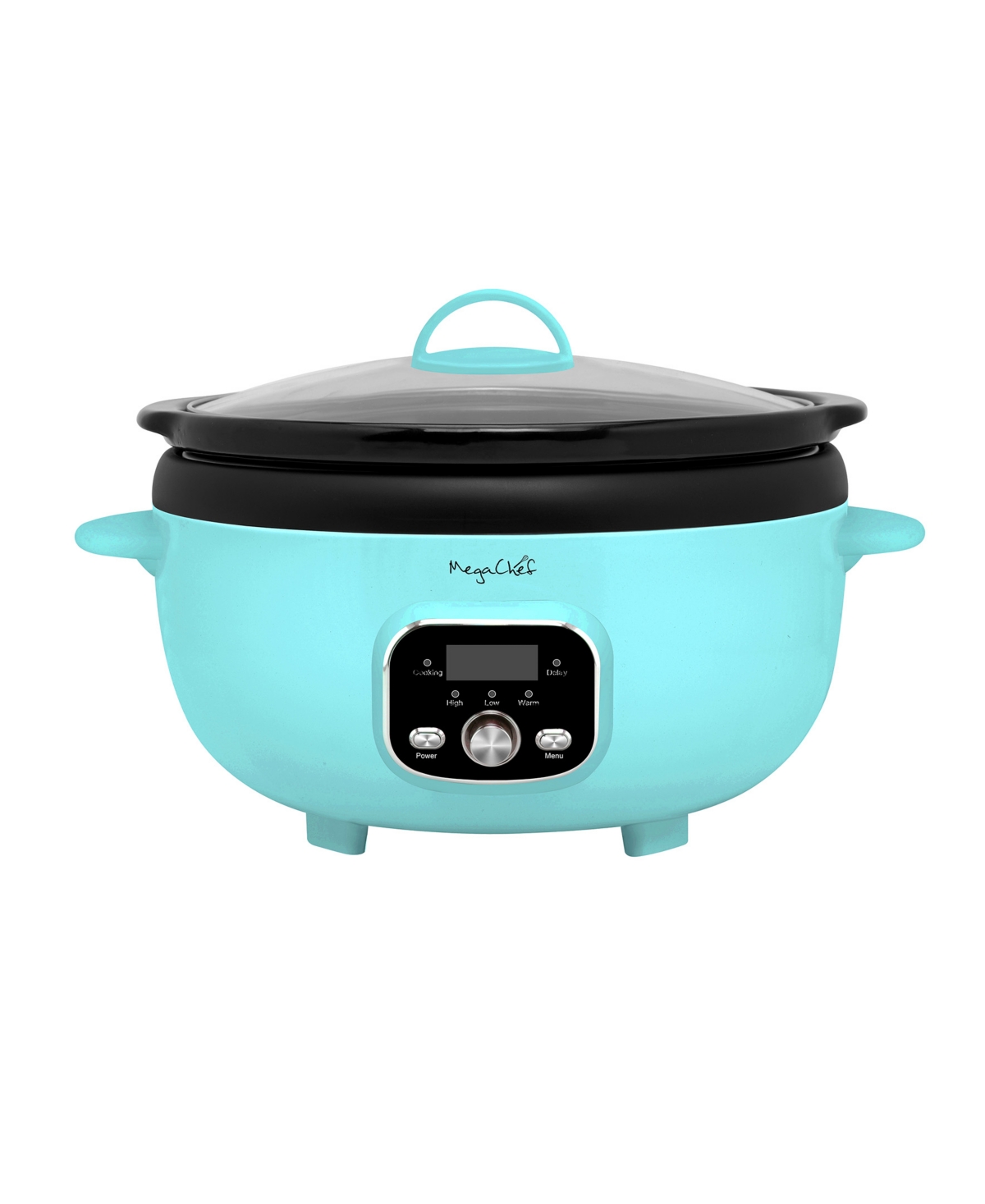 Megachef 3.5 Quart Oval Electric Slow Cooker In Turquoise