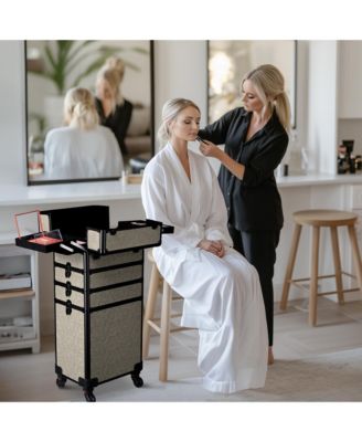 3-Piece Makeup Train Cases Cosmetic Organizer Kit