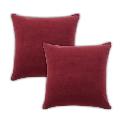 Stella Plush Velvet Throw Pillow Covers, 20"x 20", Set of 2