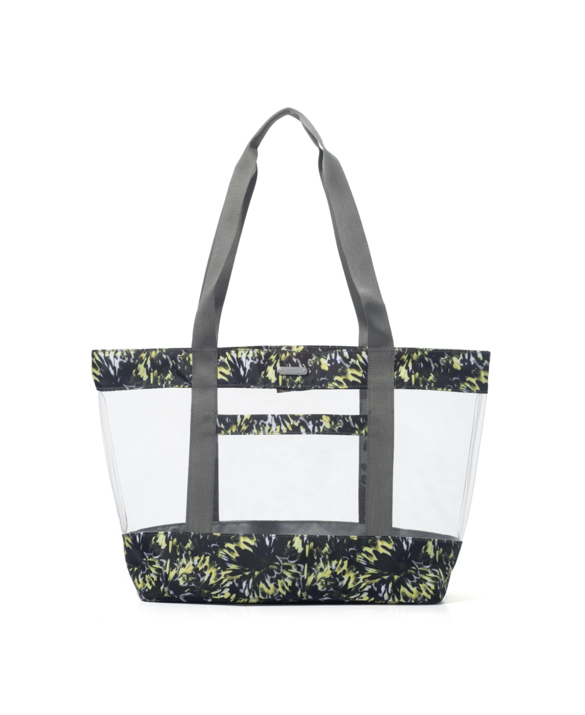 Baggallini Carry Away Clear Pouch Tote In Yellow Bloom