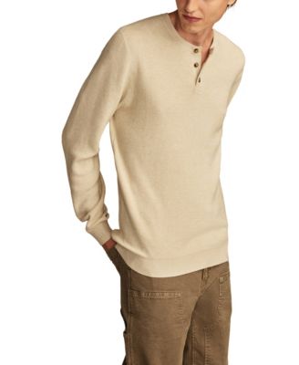 Men's Shaker Ribbed Henley Sweater