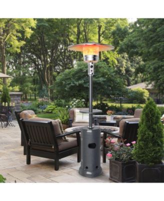Outdoor Heater Propane Standing LP Gas Steel with Table & Wheels