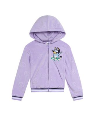 Toddler Girls Velour Zip Up Hoodie and Jogger Pants Outfit Set