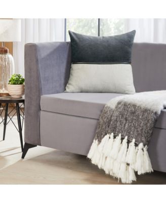 Velvet Linen Decorative Pillow Cover, 20" x 20"