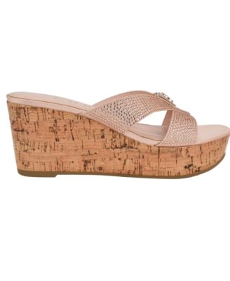 Women's Lonaa Rhinestone Cork Platform Wedge Sandals