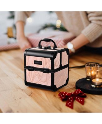 Makeup Train Case Cosmetic Organizer w/ Mirror Tray Artist CB Dusk