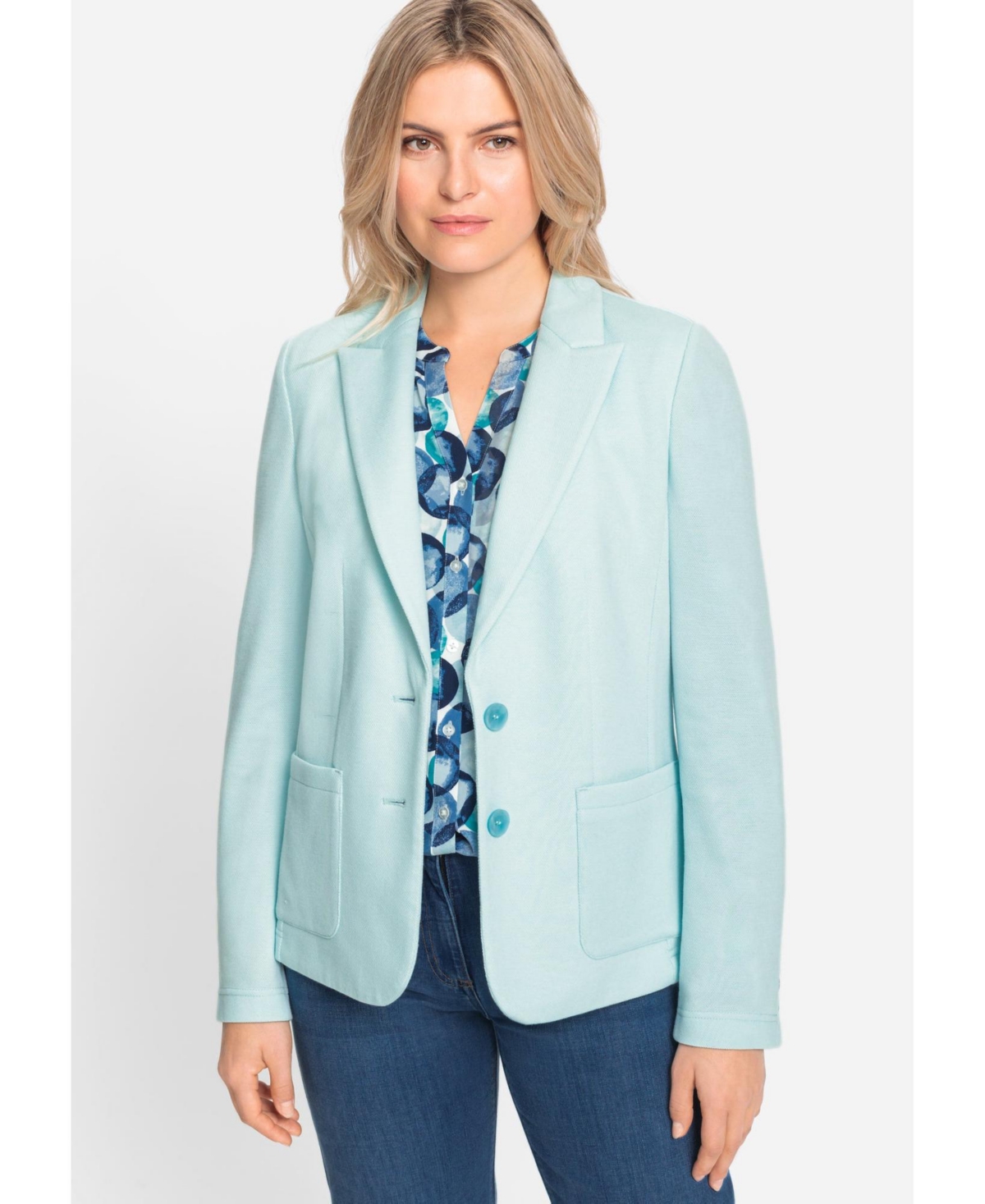 Women's Pique Blazer - Pastel mint
