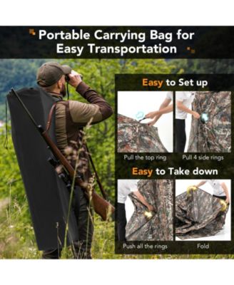 5-IN-1 Detachable Hunting Blind for 2-3 People with Skylight