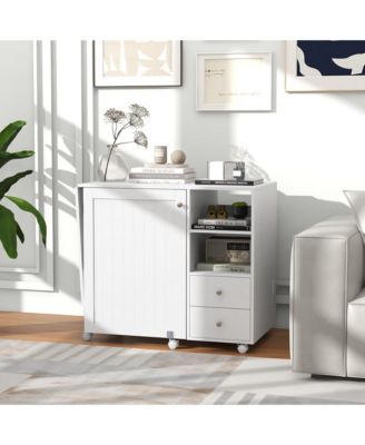 Folding Sewing Table Charging Station Multifunctional Sewing Machine Cart Table