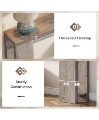 70.9-Inch Extra Long Console Table, Farmhouse Wood Sofa Table Behind Couch for Living Room, Hallway, Entrance, Foyer