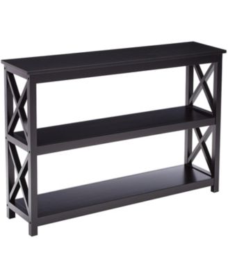 3-Tier X-Design Console Entryway Sofa Table With Shelves