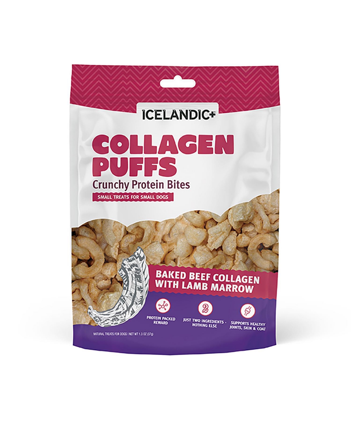 Collagen Puffs: Beef With Lamb Marrow - Dog Treat 1.3oz - Multi