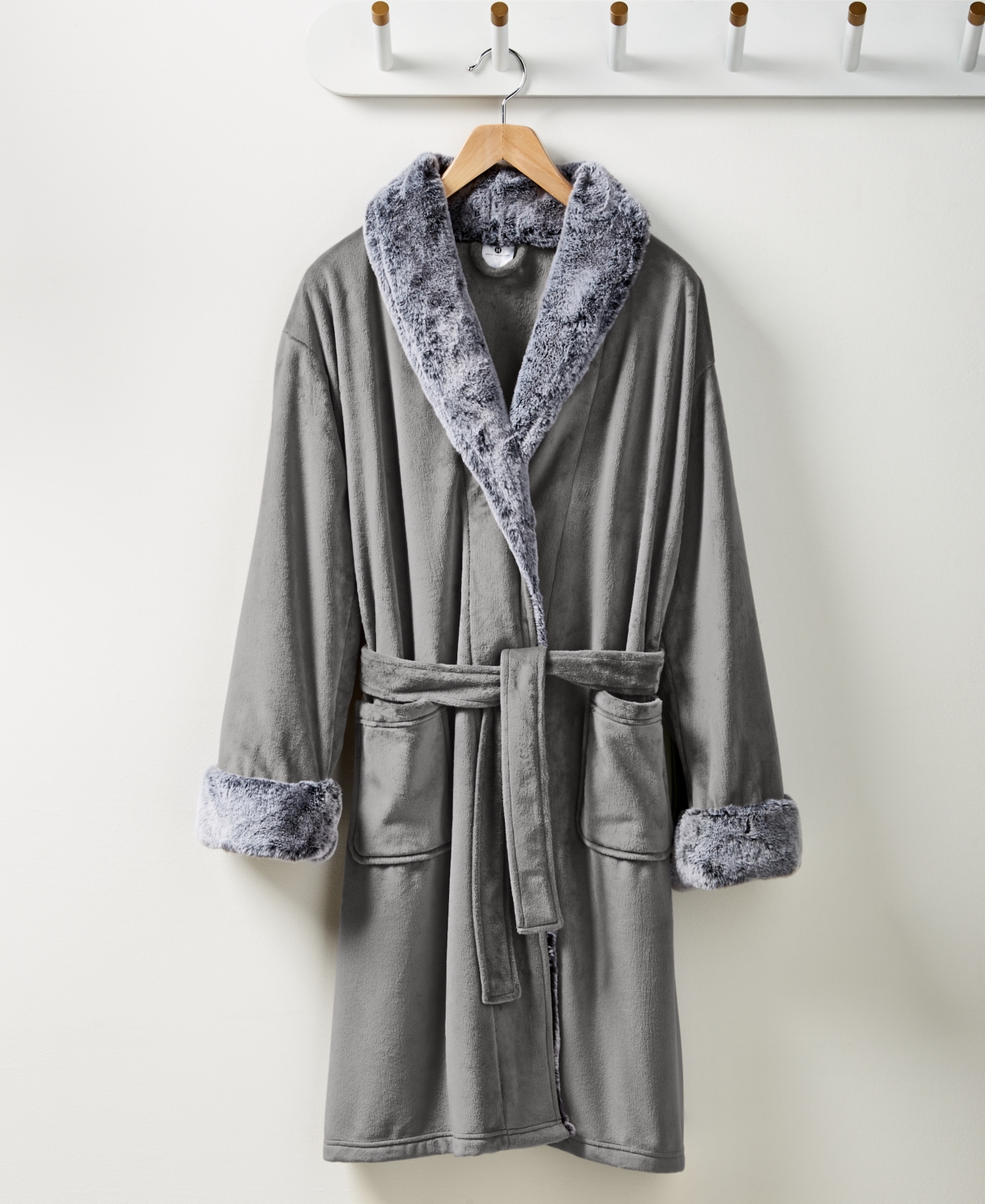 Hotel Collection Faux Fur Robe, Exclusively at Macy's