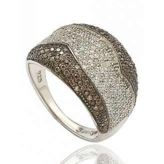 Suzy Levian Sterling and Cubic Zirconia Ring - Macy's