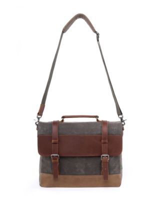 Stone Creek Waxed Canvas Large Messenger Bag