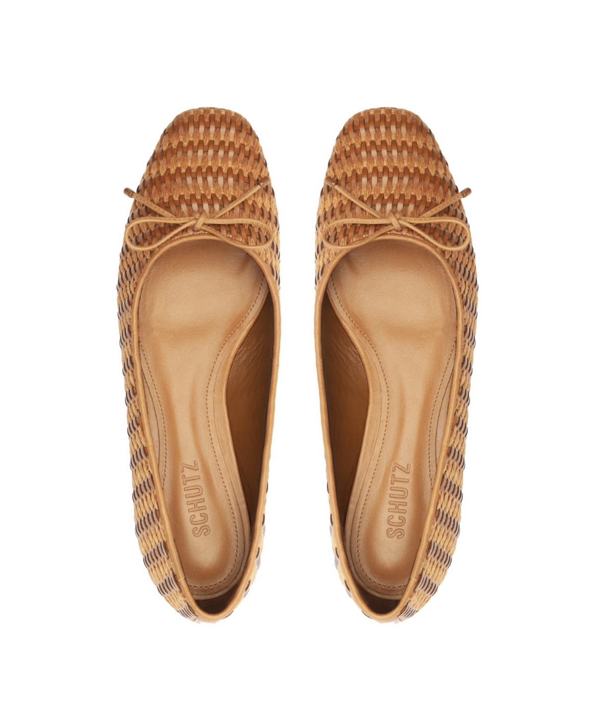 SCHUTZ WOMEN'S ARISSA STRAW SLIP ON FLATS 