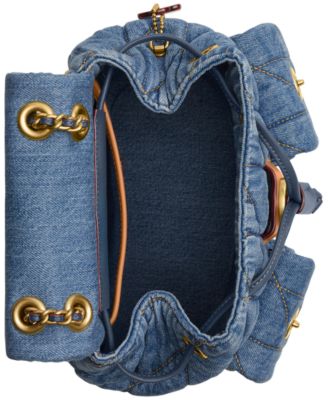 Quilted Tabby Small Denim Backpack 
