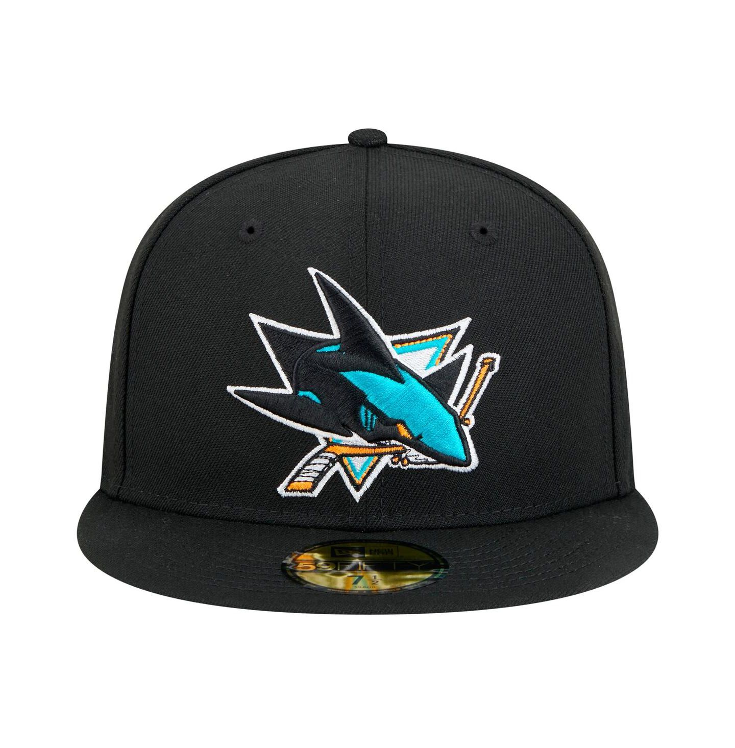Мужская кепка New Era Black San Jose Sharks Core 59FIFTY Fitted Hat — фото 2
