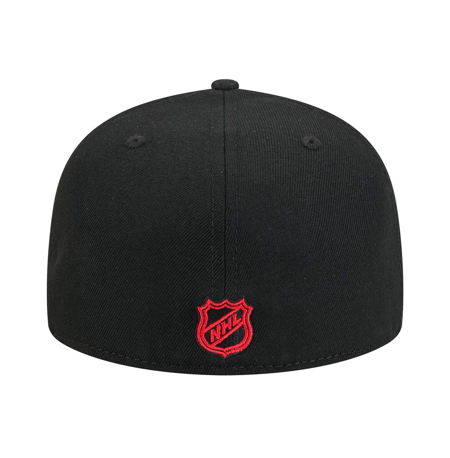Мужская кепка New Era Black Chicago Blackhawks Core 59FIFTY Fitted Hat — фото 4