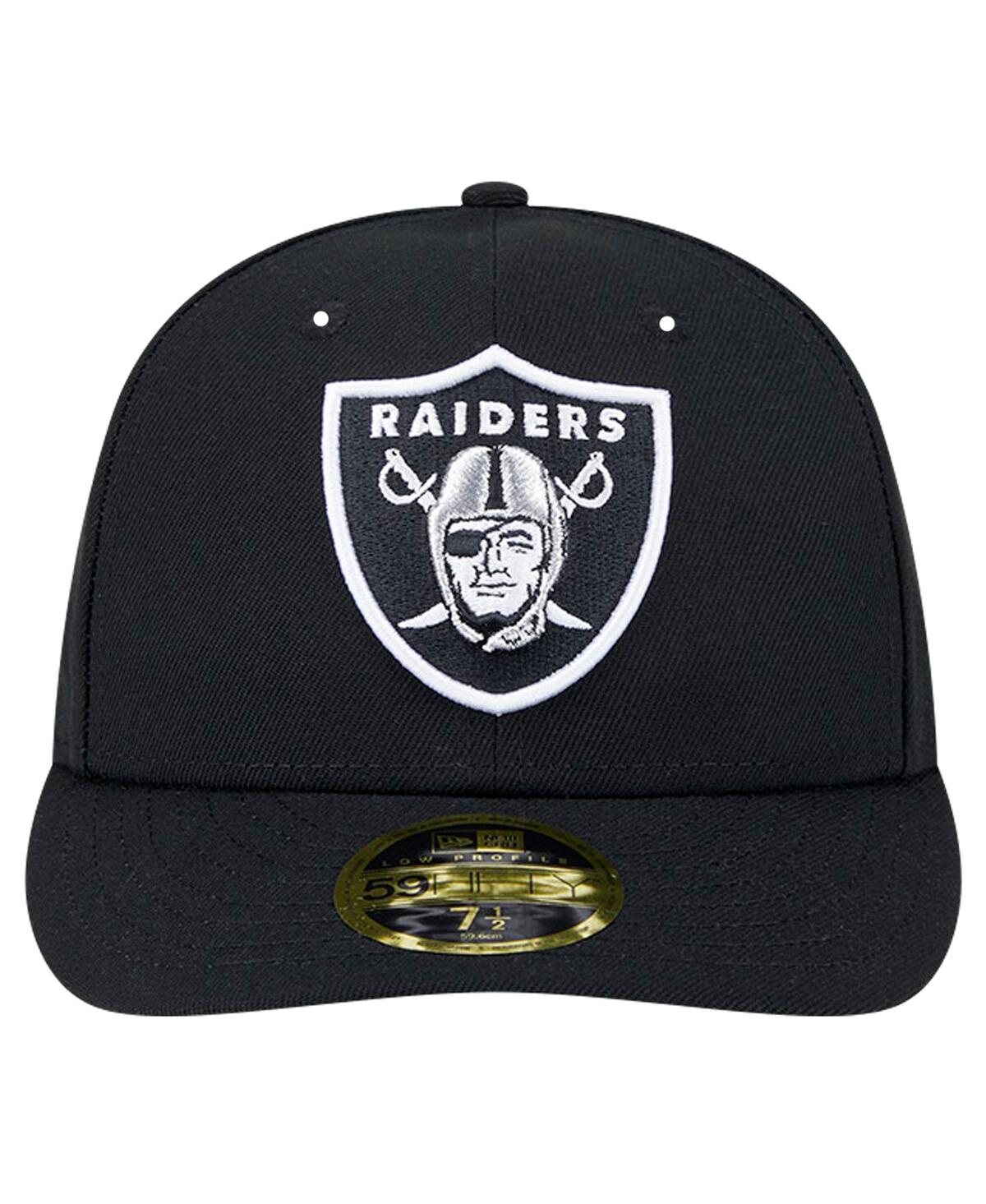 New Era Men'sLas Vegas Raiders Omaha Low Profile 59FIFTY Fitted Hat - Black