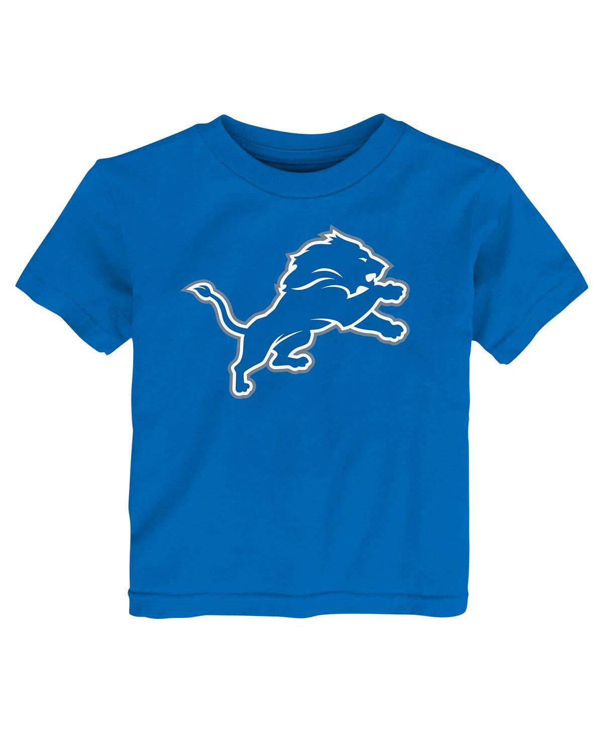Outerstuff Baby Boys And Girls Blue Detroit Lions Primary Logo T-shirt In Blue