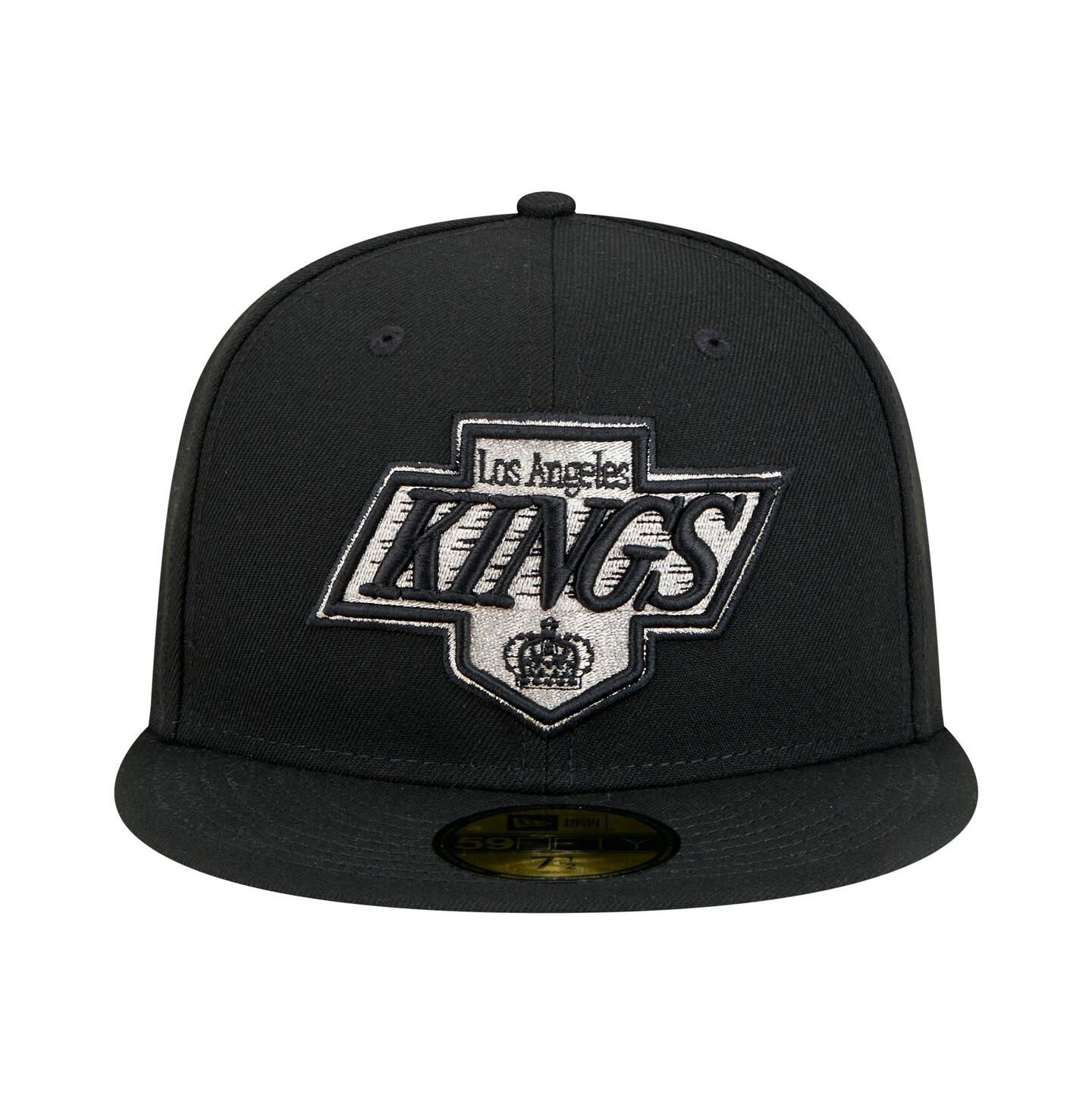 Мужская кепка New Era Black Los Angeles Kings Core 59FIFTY Fitted Hat — фото 2