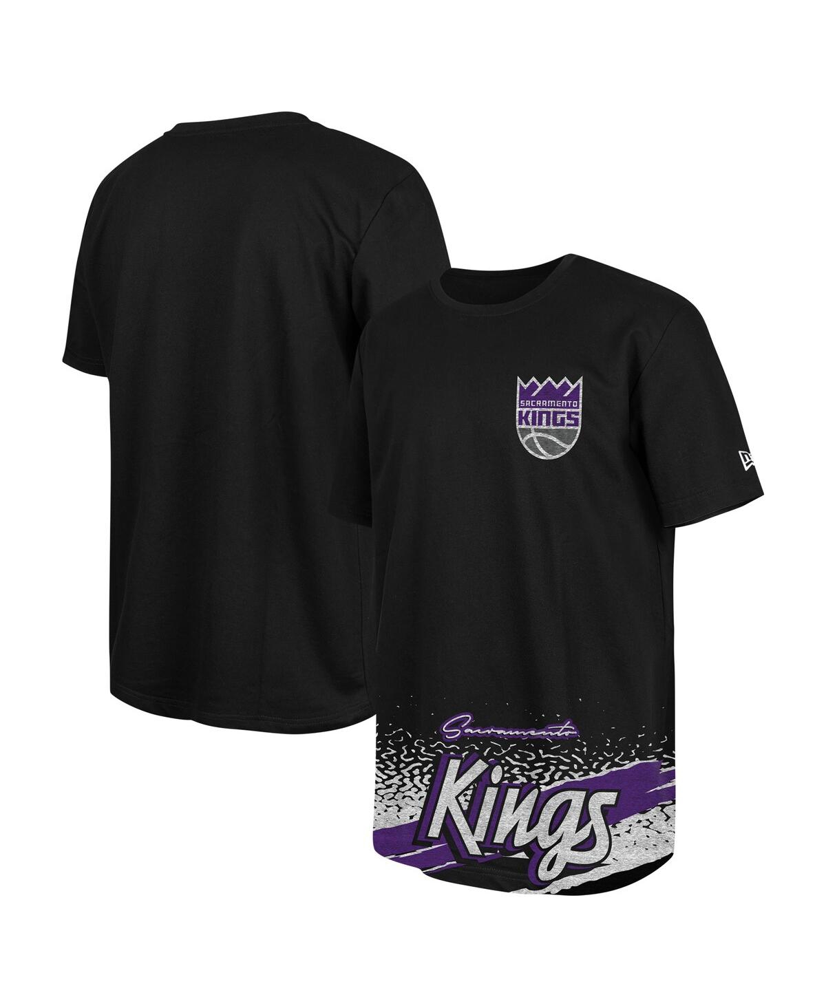 NEW ERA MEN'S BLACK SACRAMENTO KINGS SPORT CLASSIC T-SHIRT 